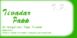 tivadar papp business card